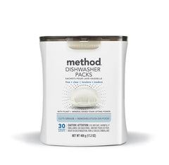 dishwasher packs - free + clear