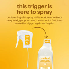 super shine foaming dish spray refill - coastal citron