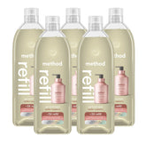 vanilla + raspberry gel hand wash refill 5-count bundle