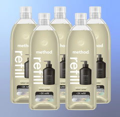 vetiver + amber gel hand wash refill 5-count bundle