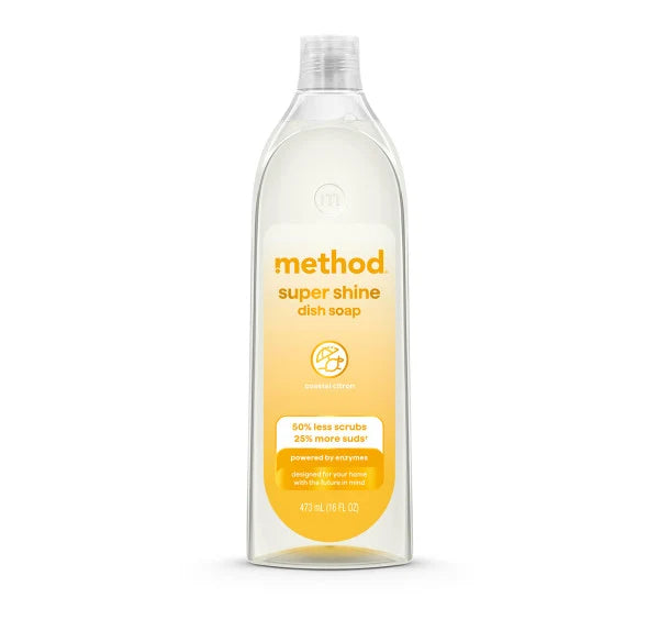 super shine liquid dish soap - coastal citron