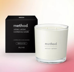 premium soy candle - vetiver + amber