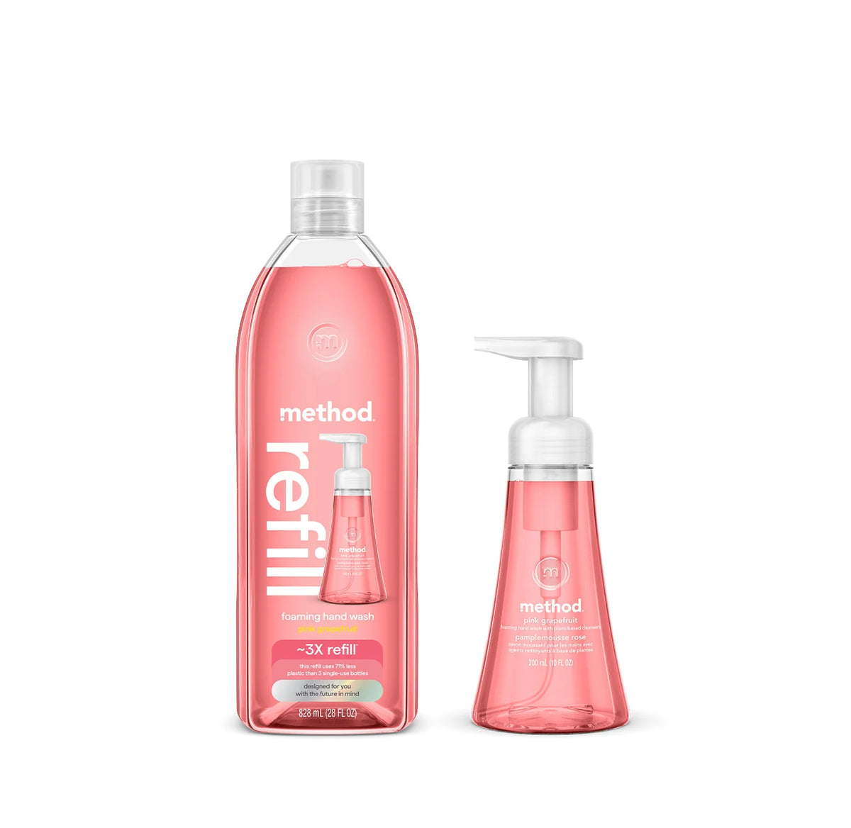 pink grapefruit foaming hand wash starter set