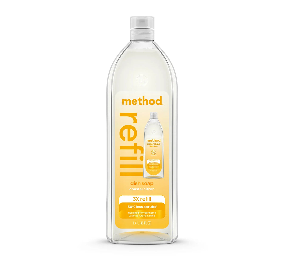 super shine liquid dish soap refill - coastal citron
