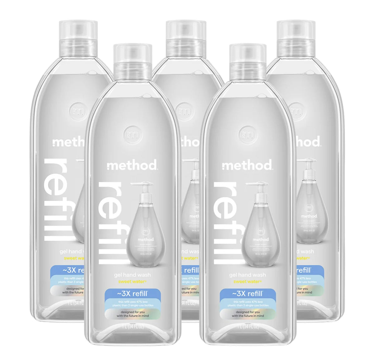 sweet water gel hand wash refill 5-count bundle