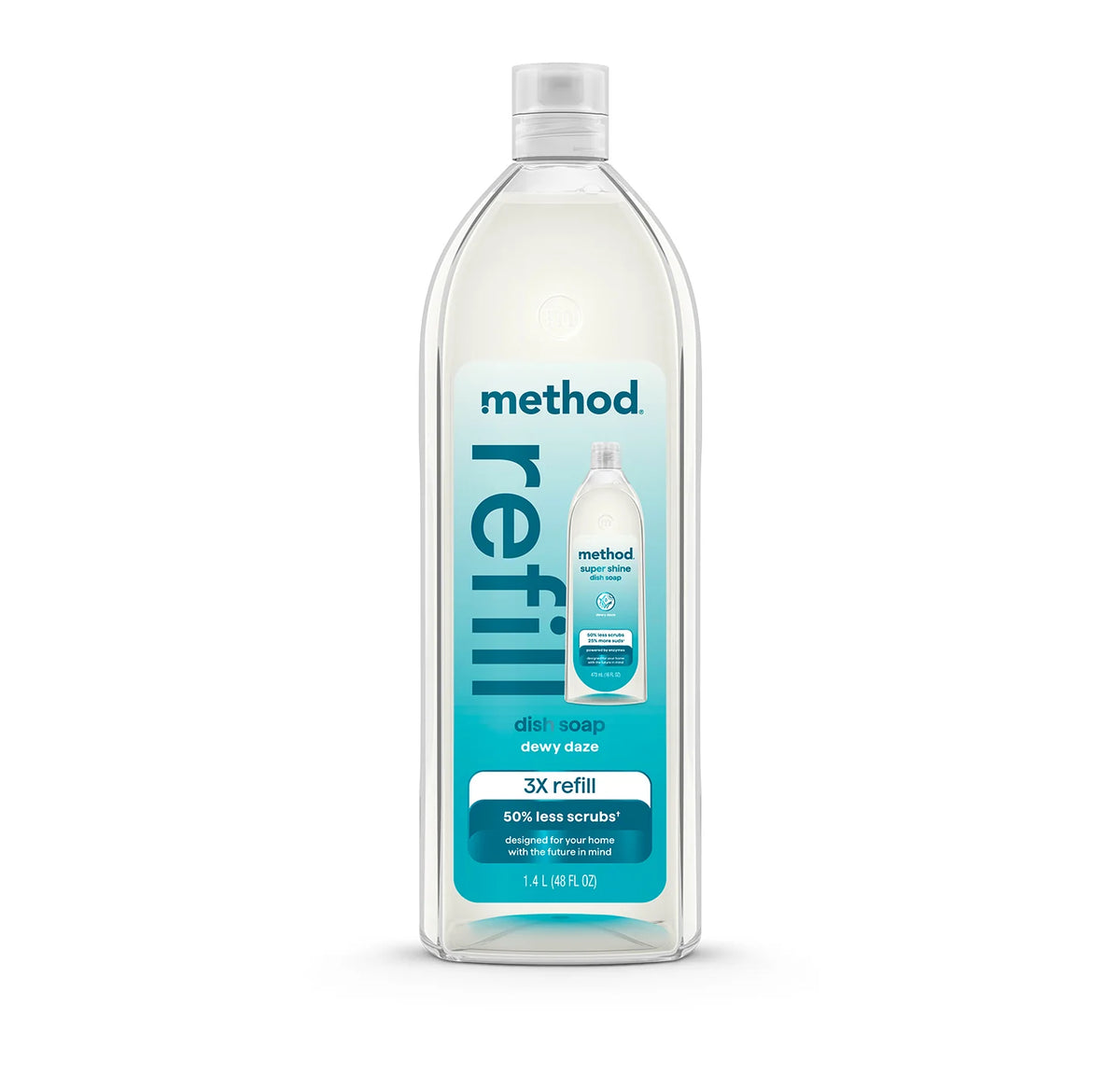 super shine liquid dish soap refill - dewy daze