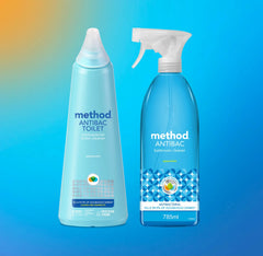 spearmint antibacterial bathroom cleaning duo