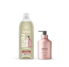 gel hand wash starter set - vanilla + raspberry