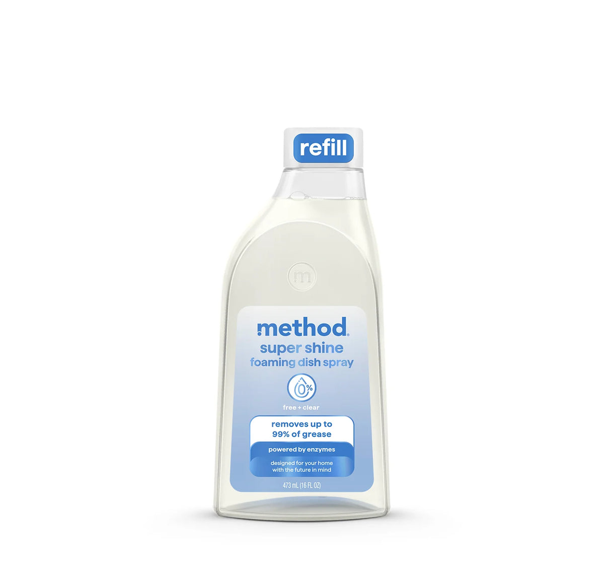 super shine foaming dish spray refill - free + clear