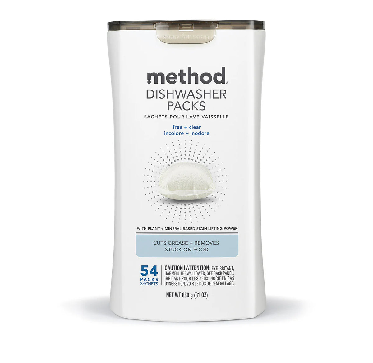 dishwasher packs - free + clear