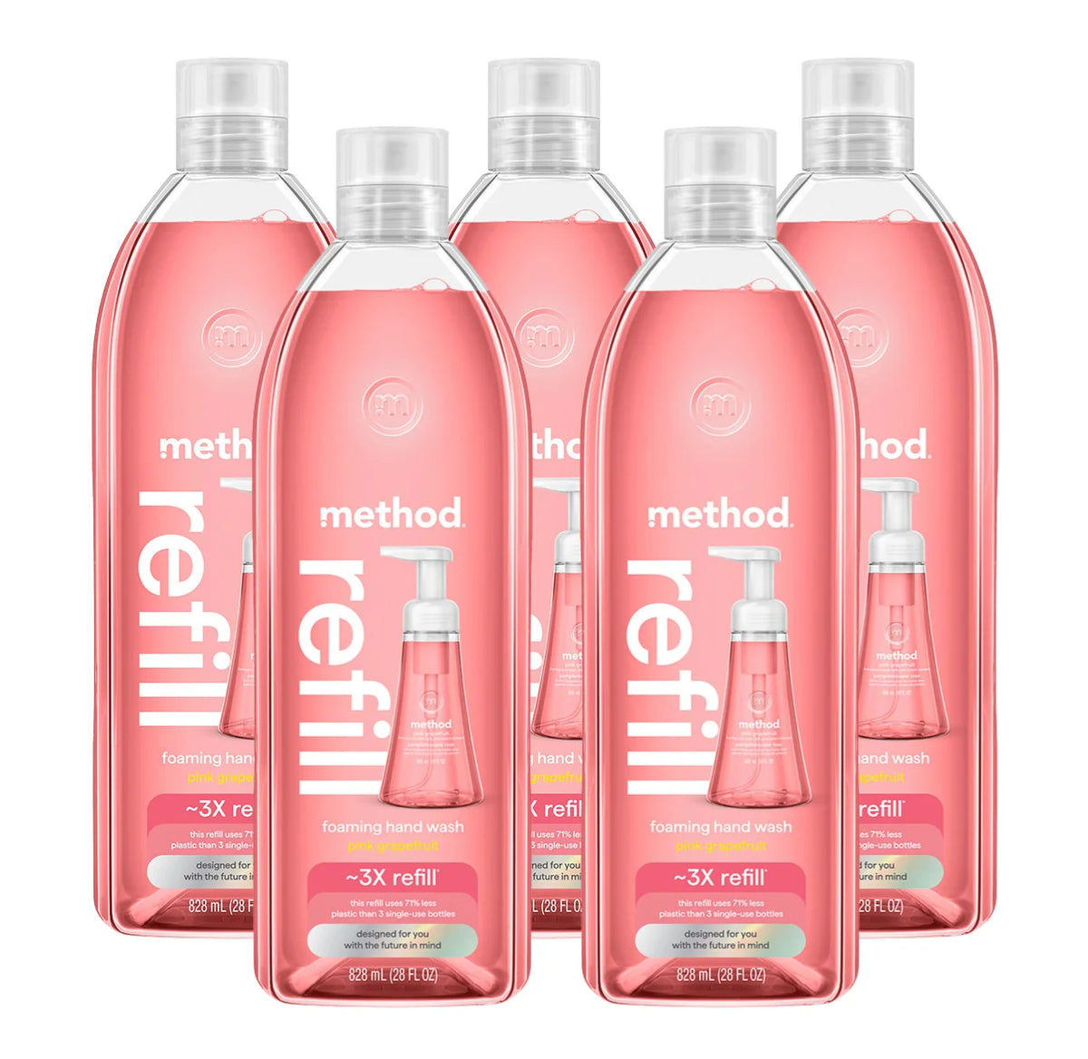pink grapefruit foaming hand wash refill 5-count bundle