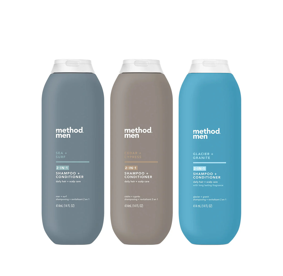 men 2-in-1 shampoo + conditioner variety trio